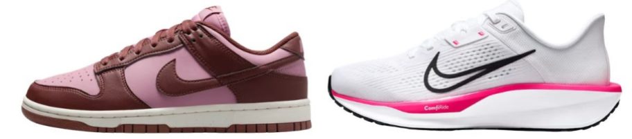 Nike Dunk Low Next Nature Women's Shoes and Nike Quest 6 Women's Road Running Shoes