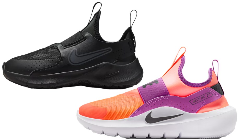 black and orange nike running shoes