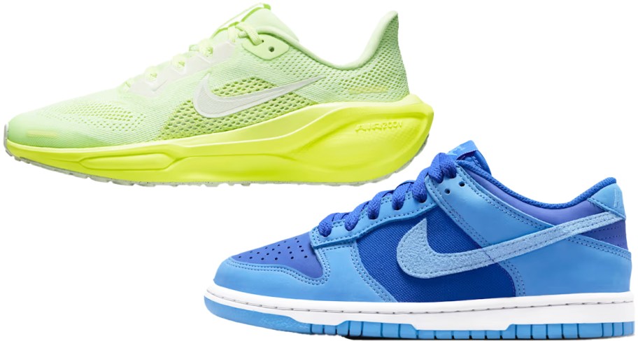 yellow and blue nike shoes