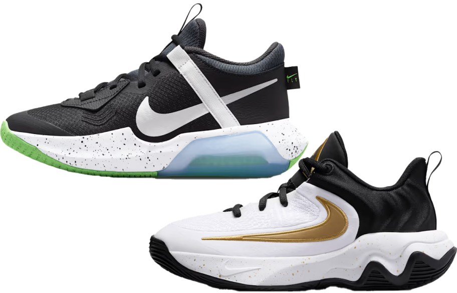 black and white nike basketball shoes