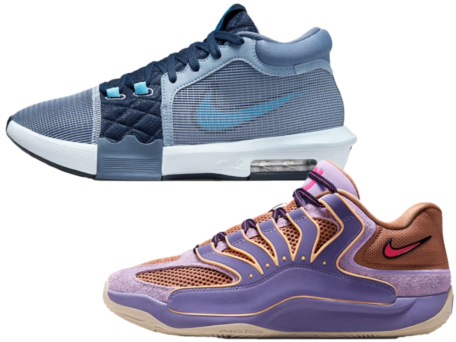 blue and purple nike basketball shoes
