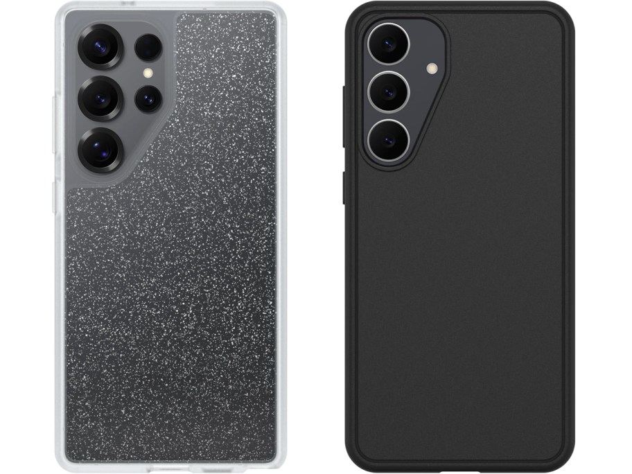 Clear Glitter and Black OtterBox Samsung Phone Case