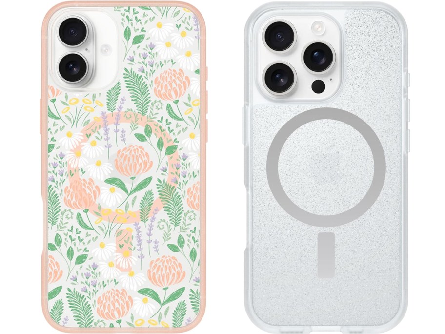 Floral and sparkly OtterBox iPhone 16 case