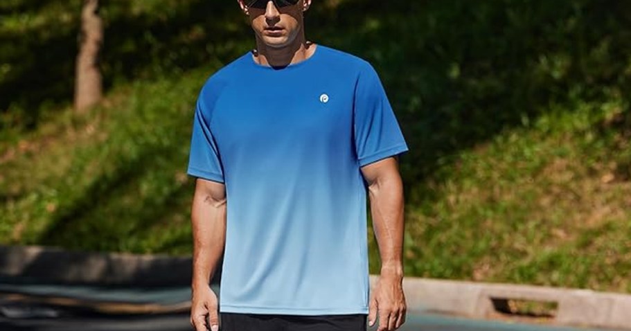 Men’s UPF 50+ Athletic Shirt Only $7.99 on Amazon (Perfect for Workouts or Swimming!)