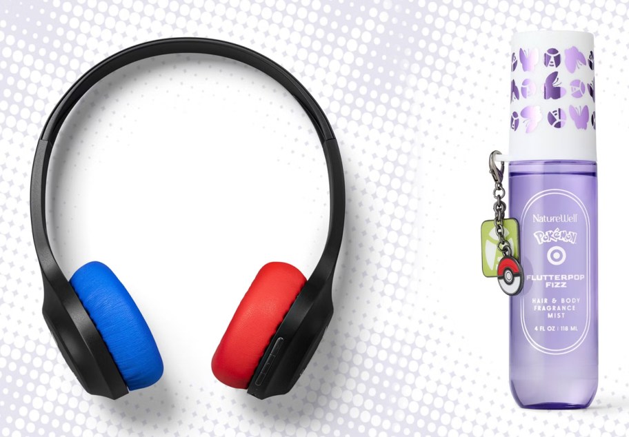 Pokémon Pikachu Wireless Headphones and Pokémon NatureWell Women's Fragrance Mists