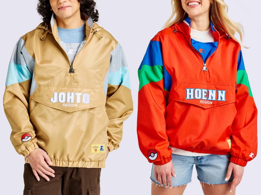 Pokémon Starter Pullover Jacket in Gold or Red