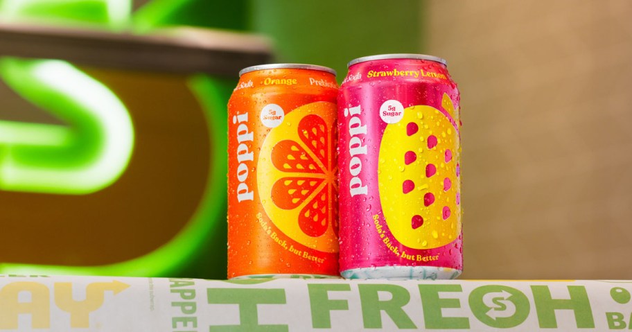 Poppi Cans at Subway