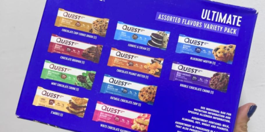Quest Protein Bars 24-Count Just $31.78 Shipped w/ THREE Amazon Discounts