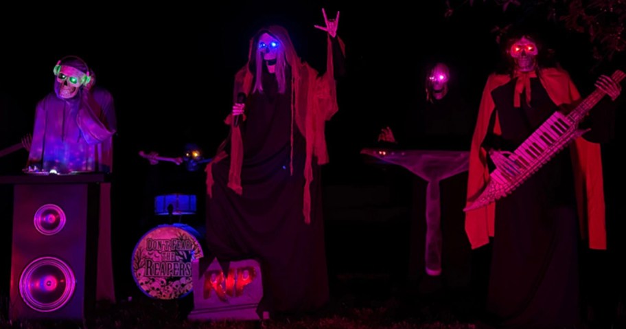 Reaper Band with Skeleton DJ from Lowe's