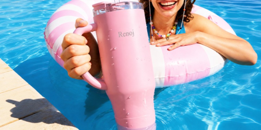 Tumbler w/ 2 Straws & Silicone Boot Only $5.99 on Amazon (Reg. $22)