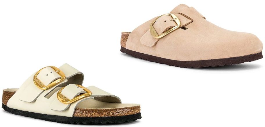 Stock images of two Birkenstock Shoes