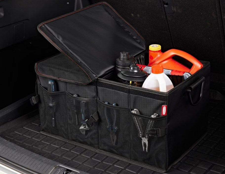 a black adjustable size organizer box