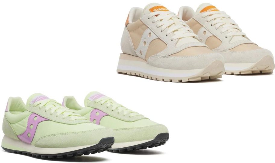Stock images of two pairs of Saucony Shoes