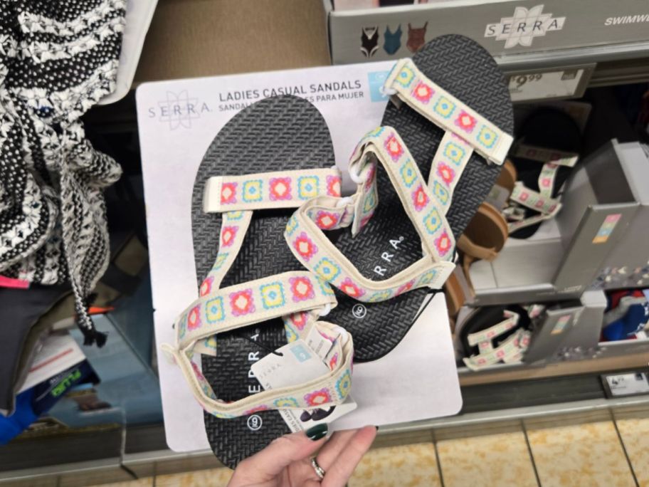 Serra Sandals in hand in store