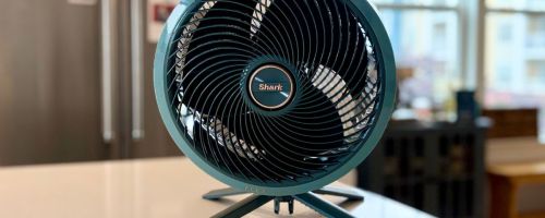 Shark FlexBreeze Indoor/Outdoor Cordless Fan on counter