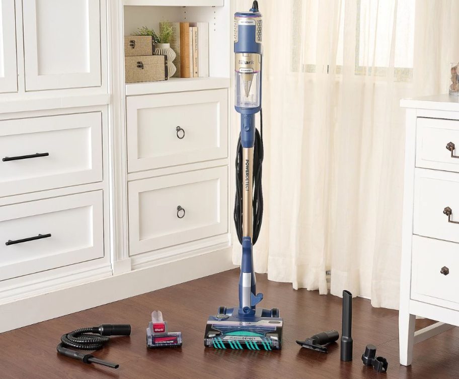 A shark stick vacuum