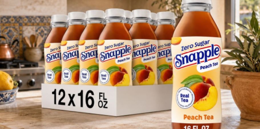 Snapple Zero Sugar Peach Tea 12-Pack Just $6.49 Shipped on Amazon (Reg. $10)