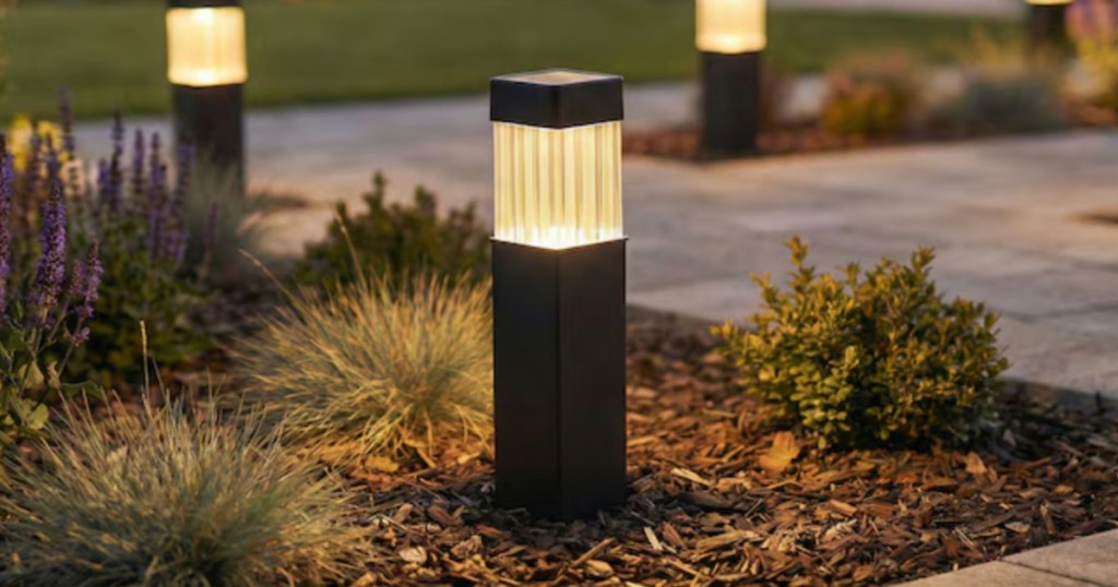 Solar LED Tower Lights in yard