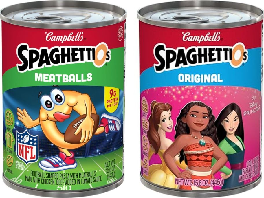 2 cans of SpaghettiOs