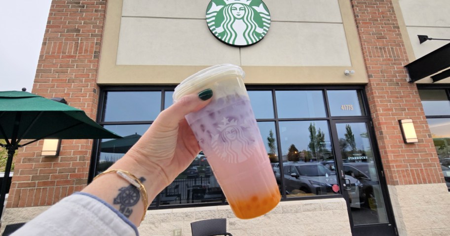 Starbucks summer drink in hand