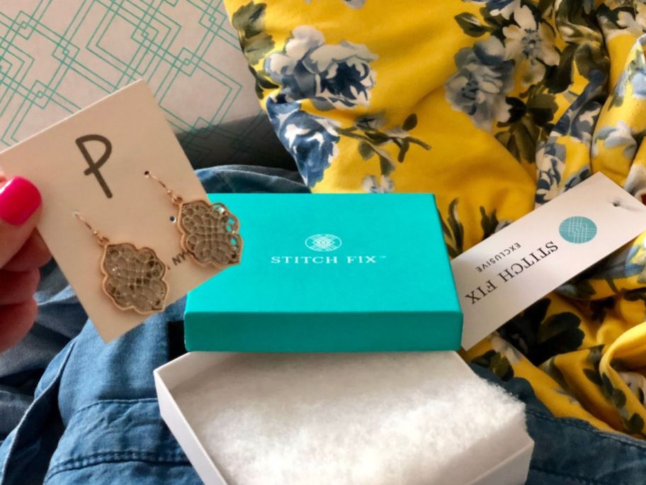 A stitch fix jewelry box with earrings