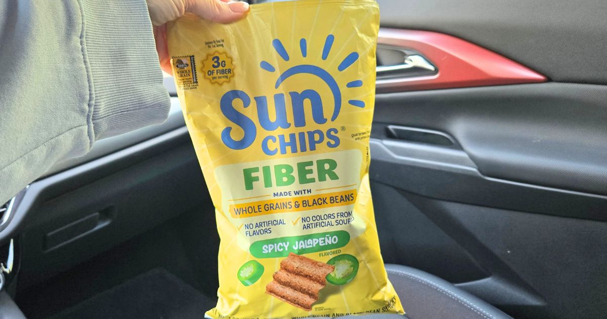 NEW Fiber Sun Chips Available NOW at Target | Packs 3 Grams of Fiber Per Serving