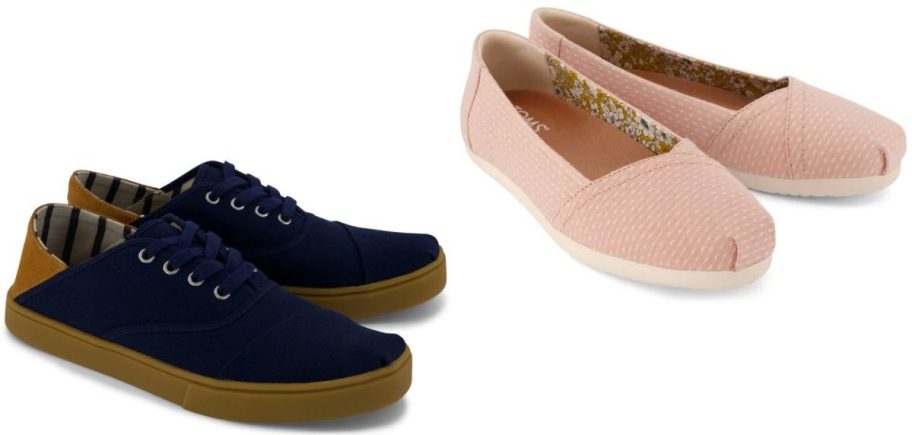 Stock images of TOMS shoes for men and women