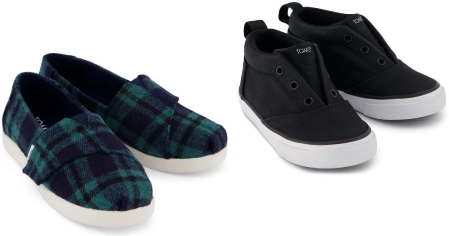 Stock images of two TOMS Kids Shoes