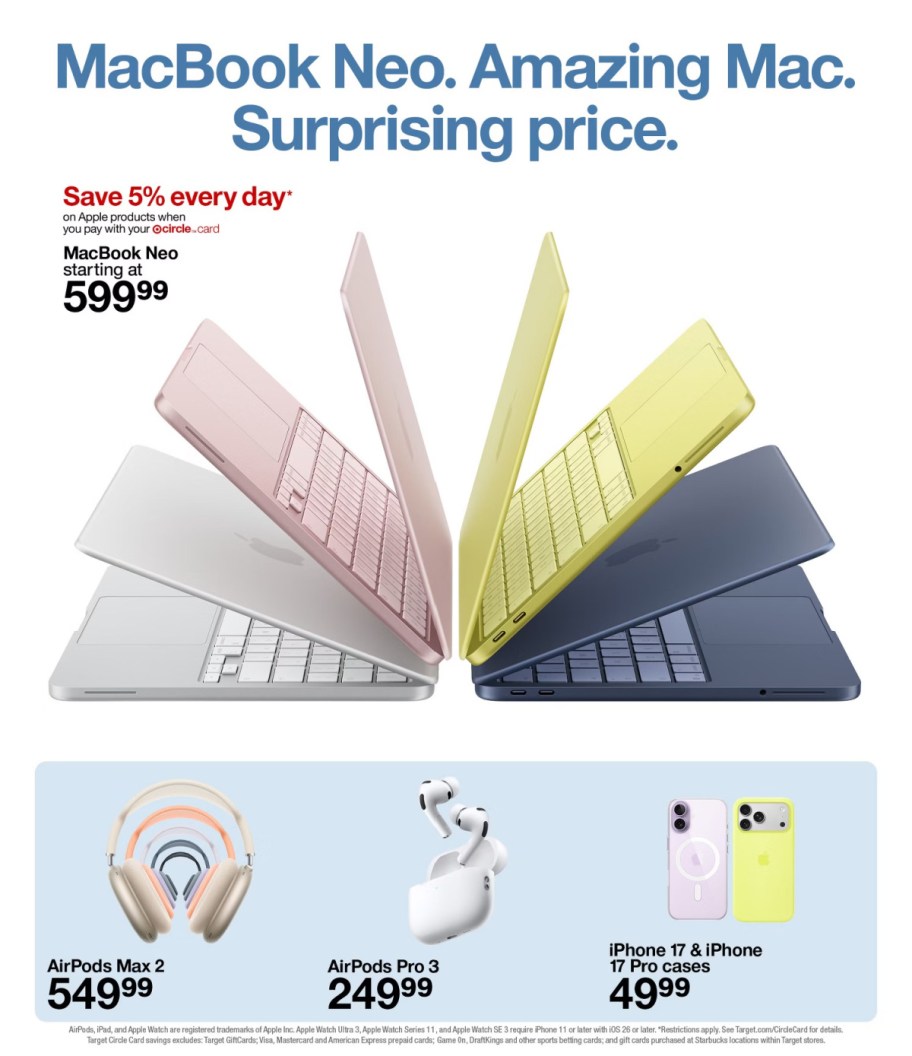 page from Target ad
