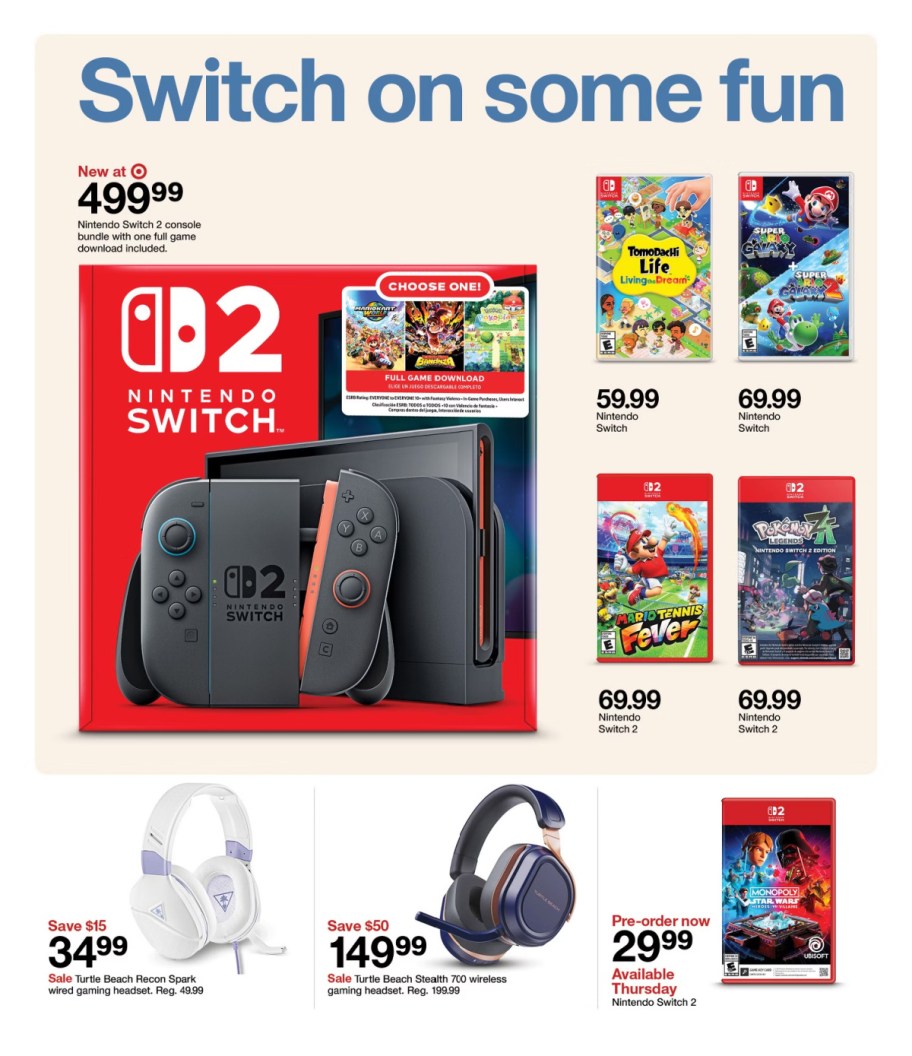 page from Target ad