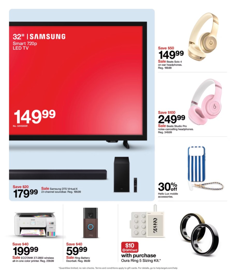 page from Target ad