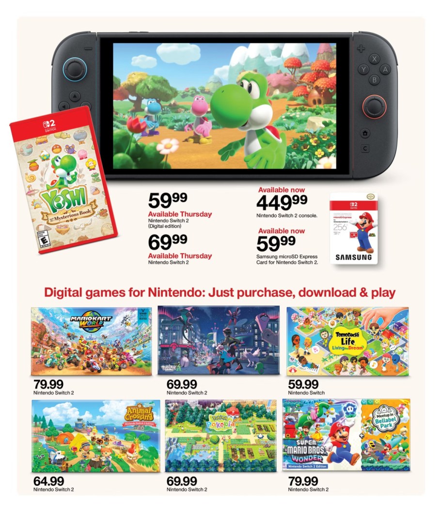 page from Target ad