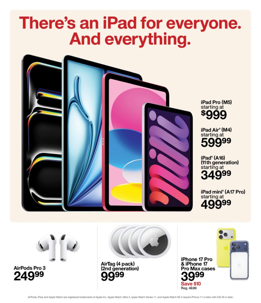 page from Target ad