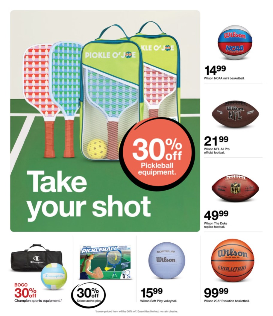 page from Target ad