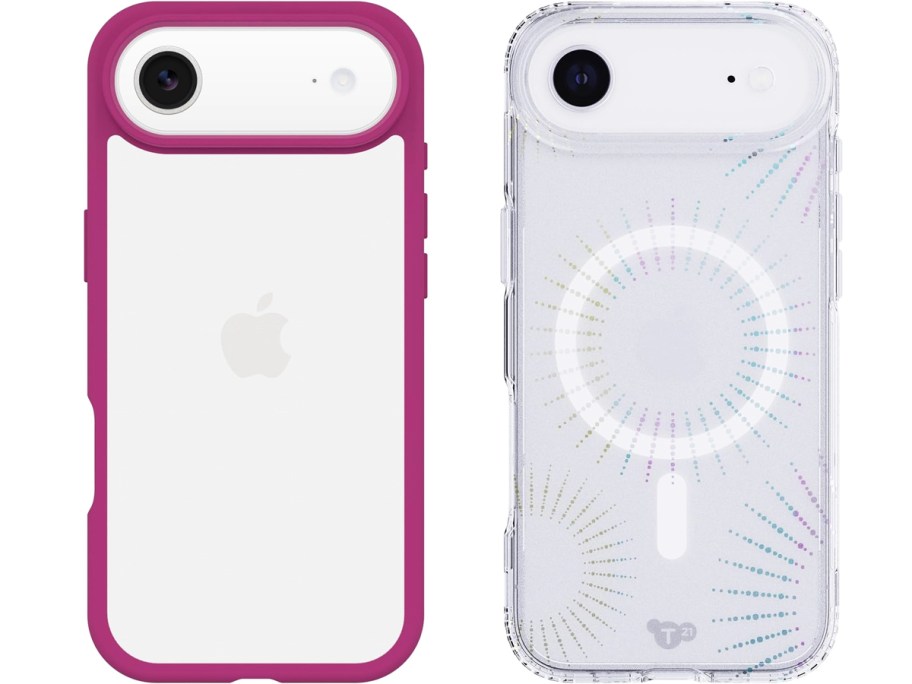 Pink and Clear Tech21 iPhone 17 Air Case