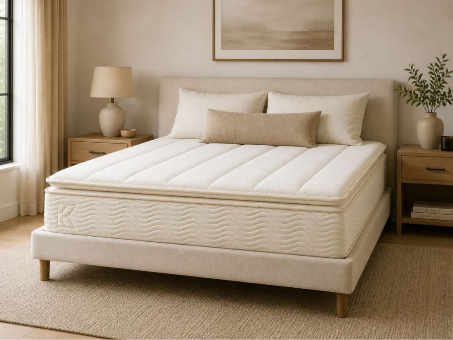 The Keetsa Pillow Plus Mattress in bedroom
