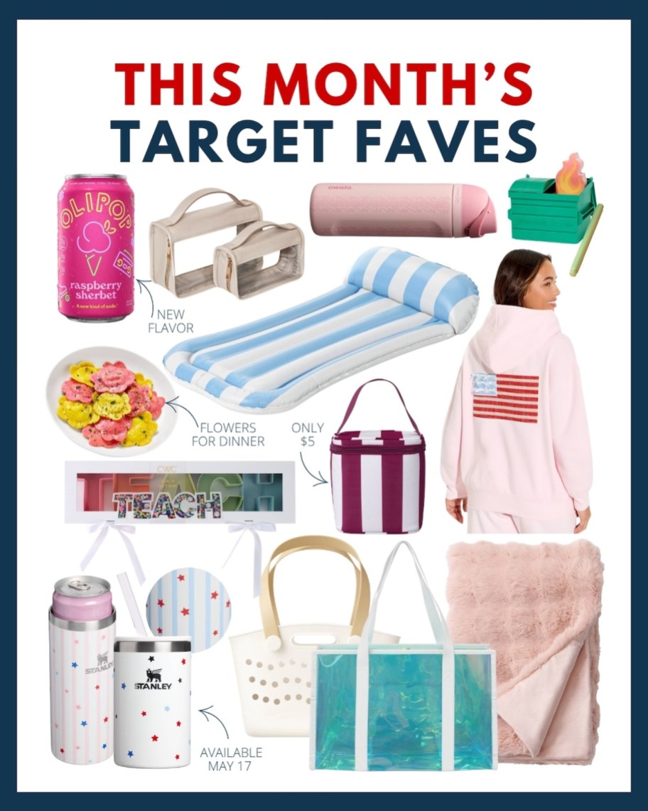 collage of this months target faves