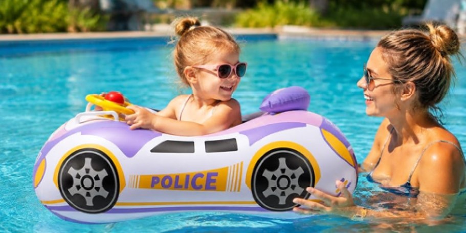 Toddler Police Car Pool Float Just $9.99 on Amazon (Reg. $20)