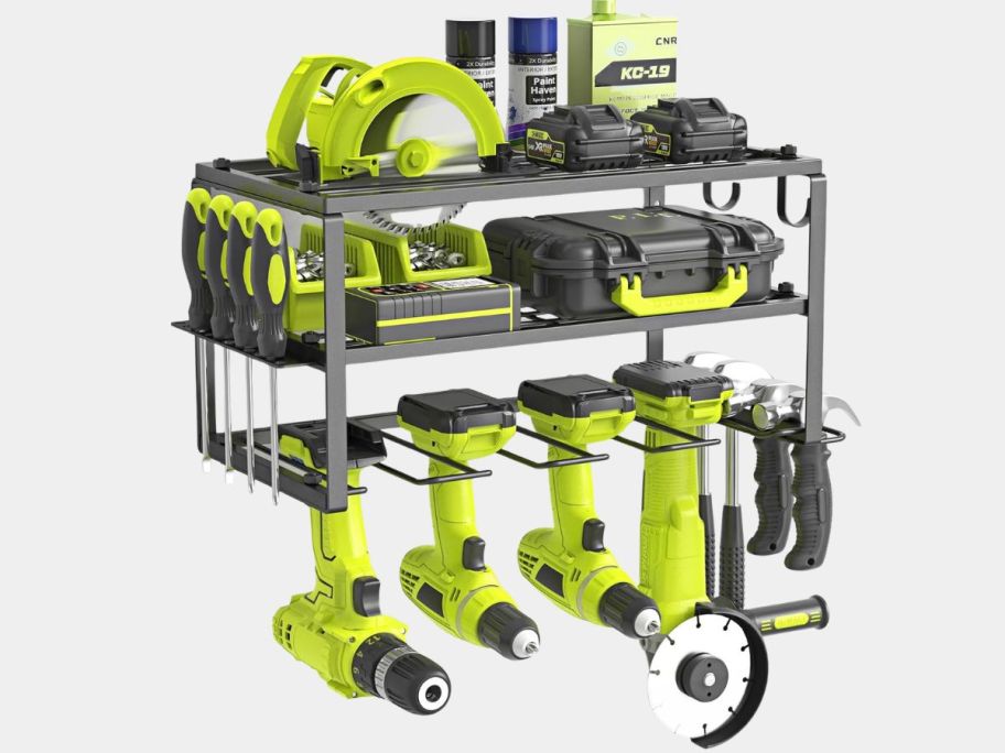 SUNALLY Power Tool Organizer with a gray background