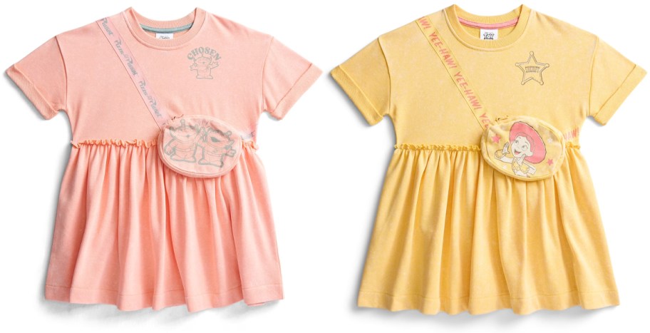 Toy Story Toddler Girls Short Sleeve Graphic Dress w: 3D Bag