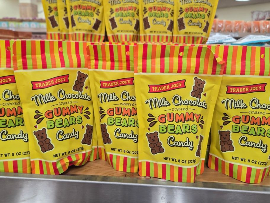 Trader Joe's Milk Chocolate Covered Gummy Bears in store