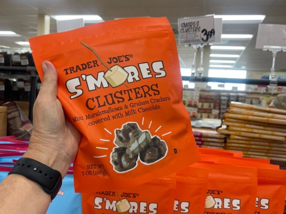 Trader Joe's S'mores Clusters in hand in store