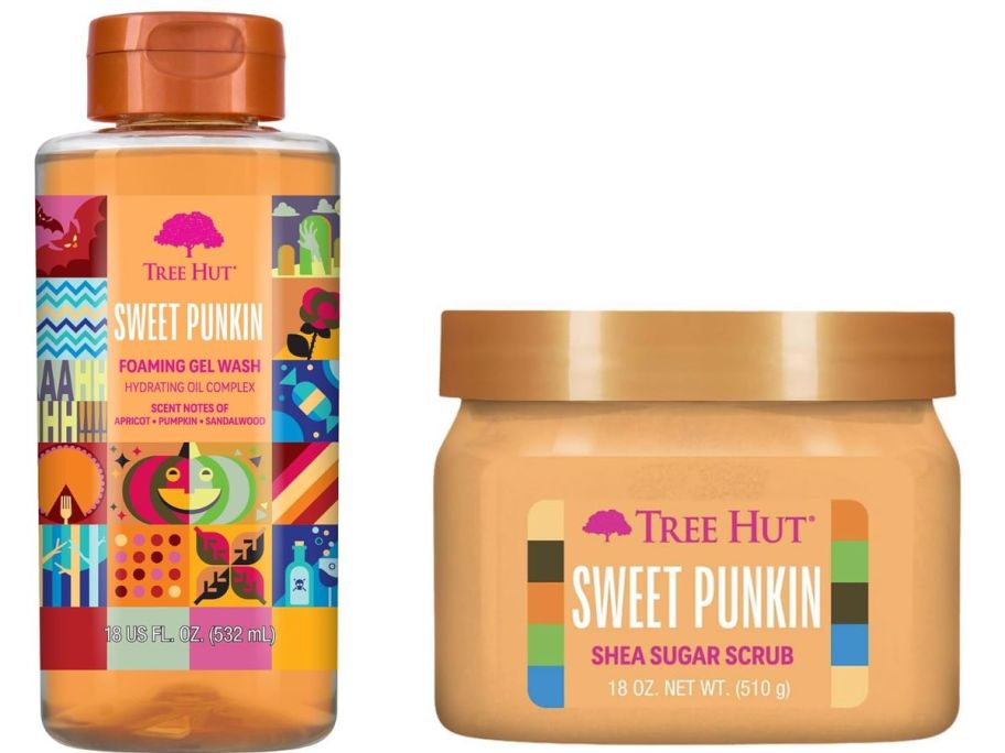 Stock images of tree hut Seet Punkin Body Wash and Sugar Scrub
