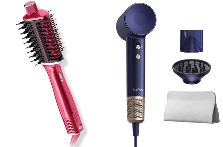 Stock images of a Shark Glossi and Lafein Blow Dryer
