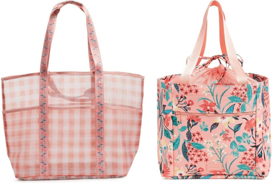 Stock images of two Vera Bradley Tote Bags