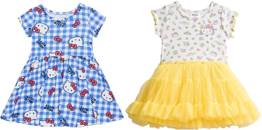 Stock images of two kids character dresses