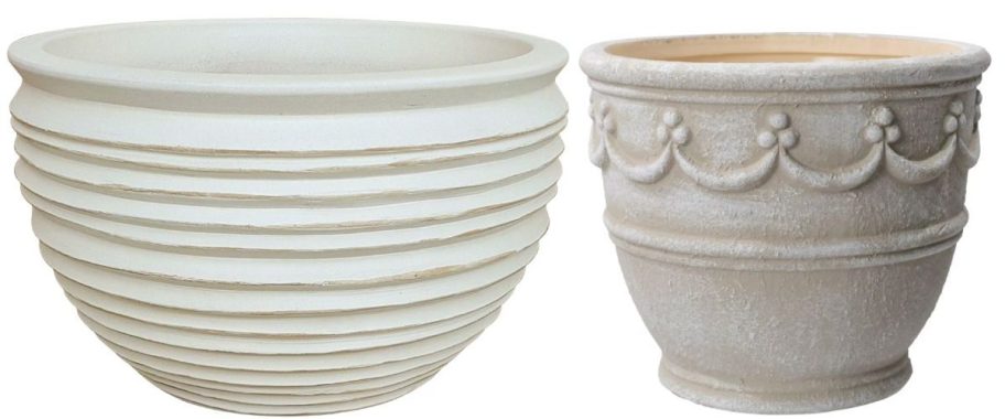 Walmart planters in beige 