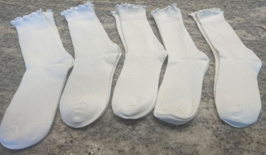 Amazon ruffled White socks