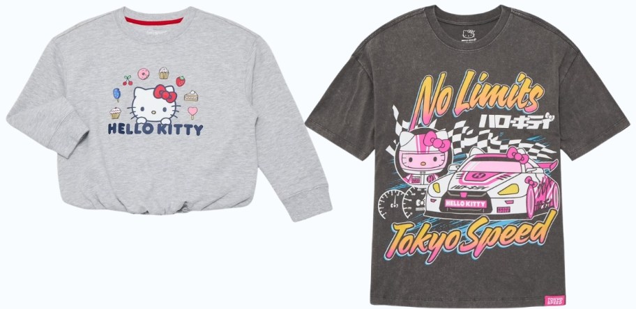 girls sweatshirt and boy tee