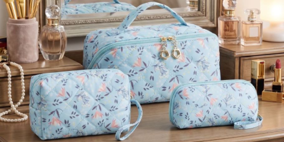 3-Piece Cosmetic Bag Set Just $8 on Amazon